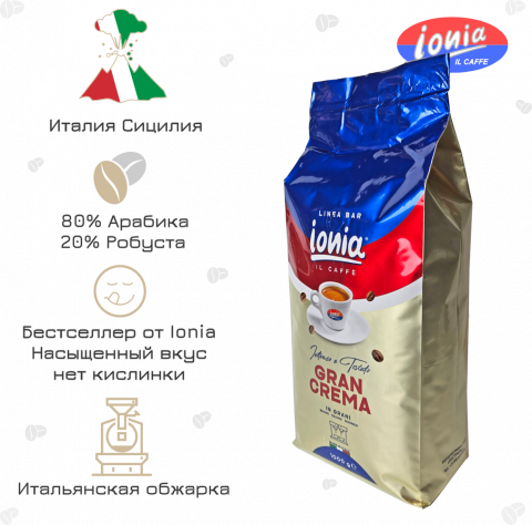 кофе в зернах Ionia Gran Crema